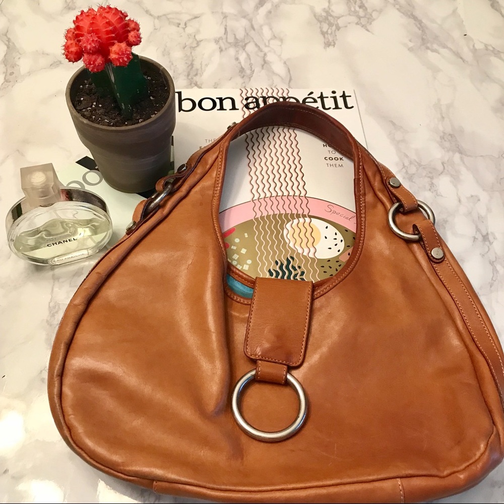💖Host Pick💖 Camel leather boho shoulder bag